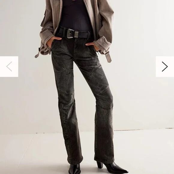 Free People Denim - NWT- Free People  We The Free People Vector Moto Flare Mid Rise Jeans Sz:25 $168